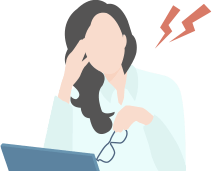 肩こり・頭痛・倦怠感のある女性のイラスト